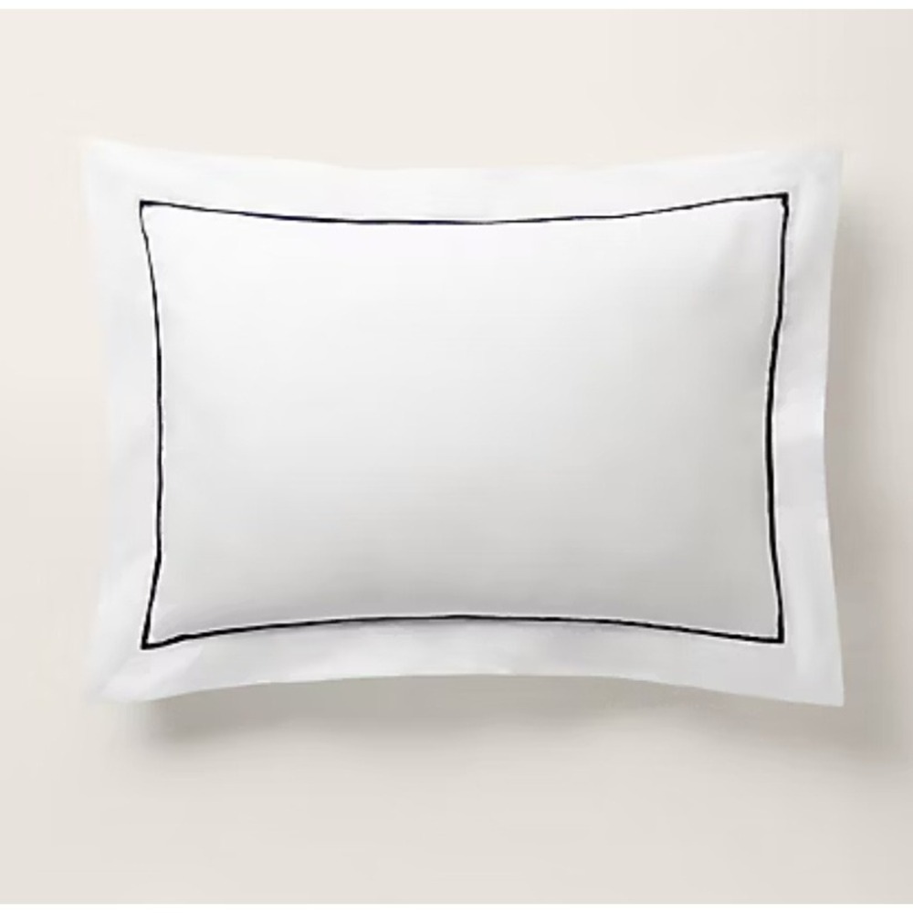 Ralph Lauren Palmer Percale‎ Organic Cotton Standard Sham Pillowcase Polo Navy